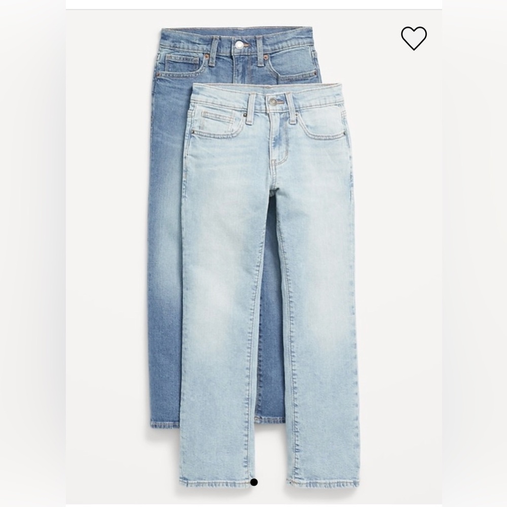 Old Navy NWT 12 Slim Straight-Leg Built-In Flex Jeans 2-Pack for Boys